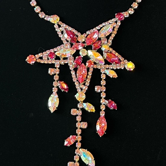 🔸NICKY BUTLER Limited Edition Multi Crystal Shooting Star Statement Necklace - Picture 7 of 12